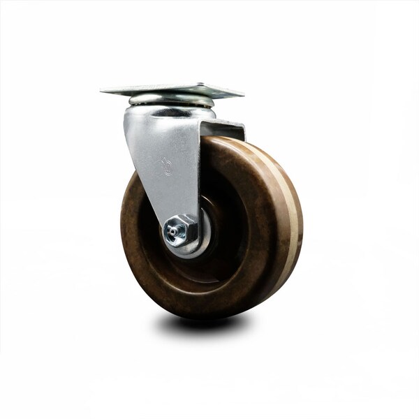 4 Inch High Temp Phenolic Wheel Swivel Caster with Roller Bearing